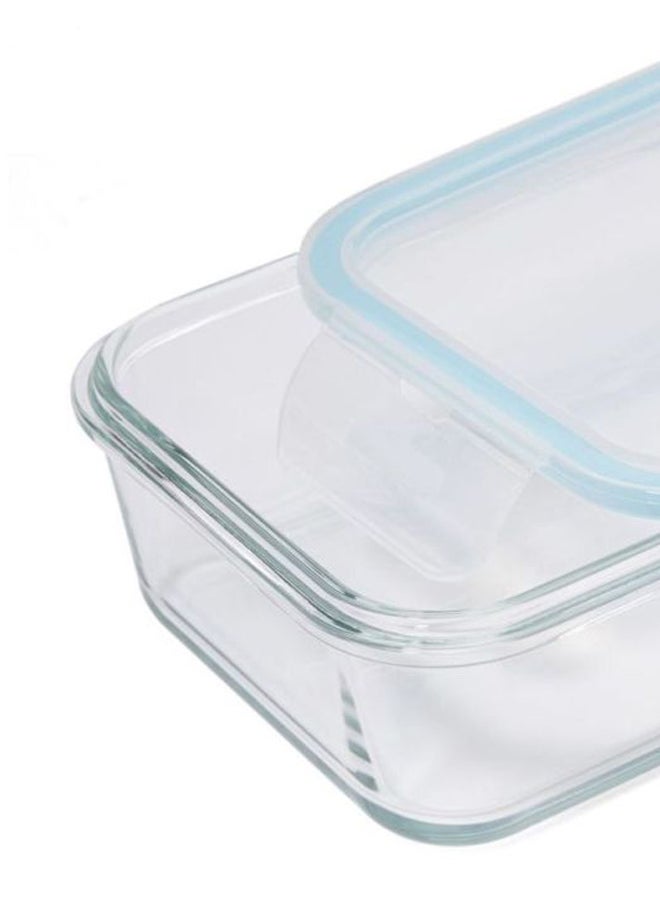 TALIONA Boro Pro 2-Piece Rectangular Food Storage Container Set With Lid Blue/Clear 900ml - Image 3