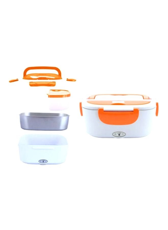 Decdeal - Multifunctional Electric Heating Lunch Box White/Orange 238x170x108mm - Image 1