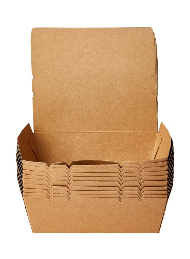 Hotpack Kraft Lunch Box Beige 180mm - Image 1