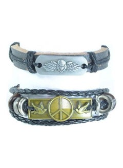 2-Piece Leather Bracelet