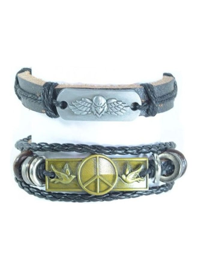 5esha - 2-Piece Leather Bracelet - Image 1