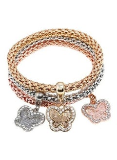 5esha 3-Piece Zinc Butterfly Pattern Bracelet  - Image 1
