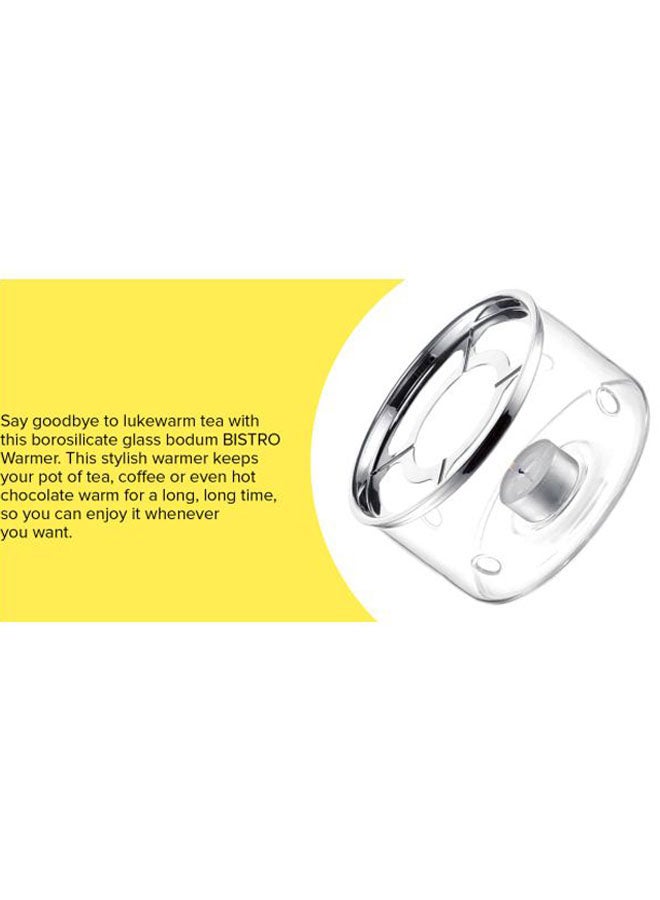 bodum Bistro Medium Warmer Clear/Silver 13.5cm - Image 2