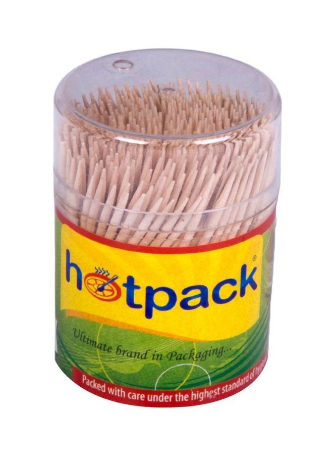 Hotpack 400-Piece Wooden Tooth Pick Set Beige 400x5cm  - Image 2