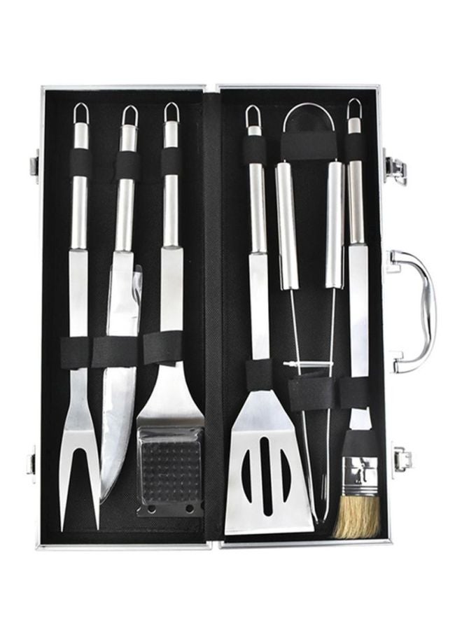 شاربدو طقم أدوات للشواء مكون من 6 قطع أسود/ فضي 37x15x7سم - Image 1