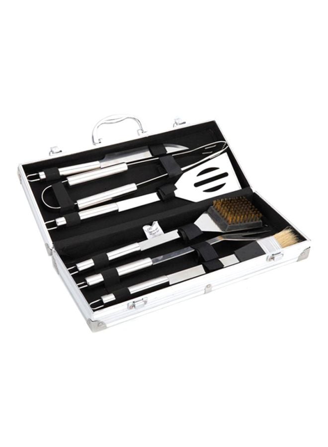 شاربدو طقم أدوات للشواء مكون من 6 قطع أسود/ فضي 37x15x7سم - Image 2