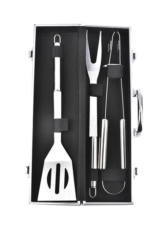 شاربدو طقم أدوات الشواء من 3 قطع فضي 37x10x8سم - Image 1