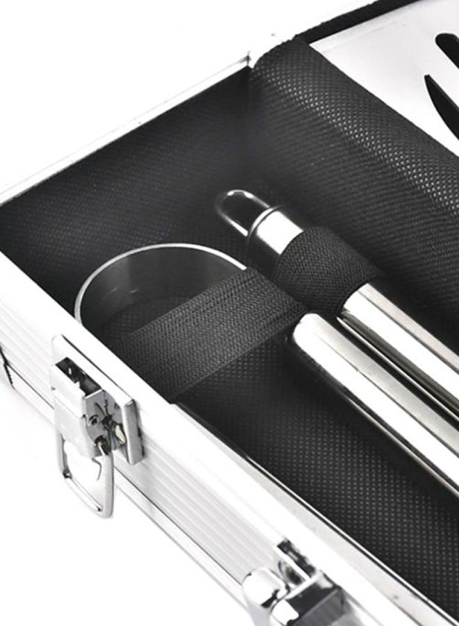 شاربدو طقم أدوات الشواء من 3 قطع فضي 37x10x8سم - Image 3