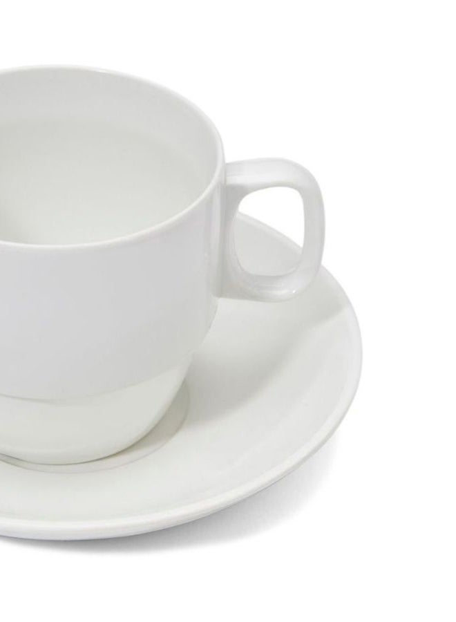 فيرونا فنجان وصحن أبيض - Image 3