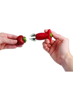 Chef'n StemGem Strawberry Stem Remover Red/Green/Silver 5x9.1x2.7cm  - Image 2