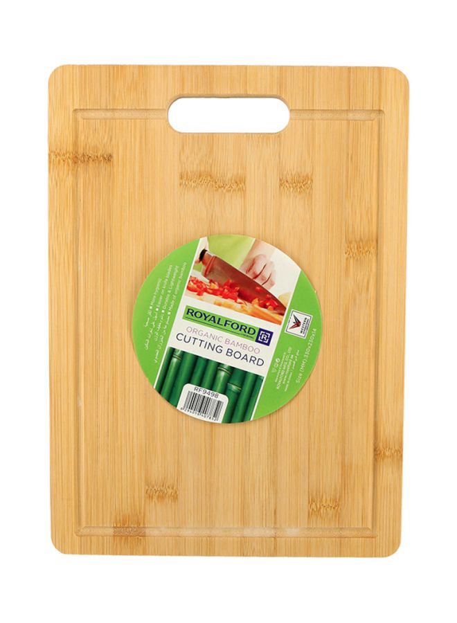 Royalford Bamboo Cutting Board (330X230X14Mm) Beige 330x230x14mm  - Image 1