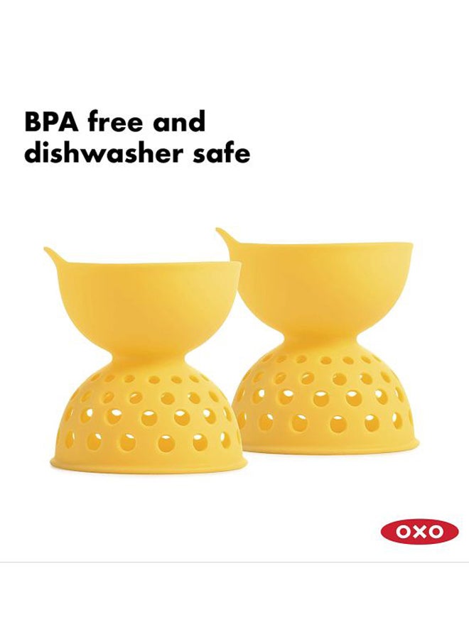 OXO 2-Piece Egg Poacher Set Yellow 15cm  - Image 2