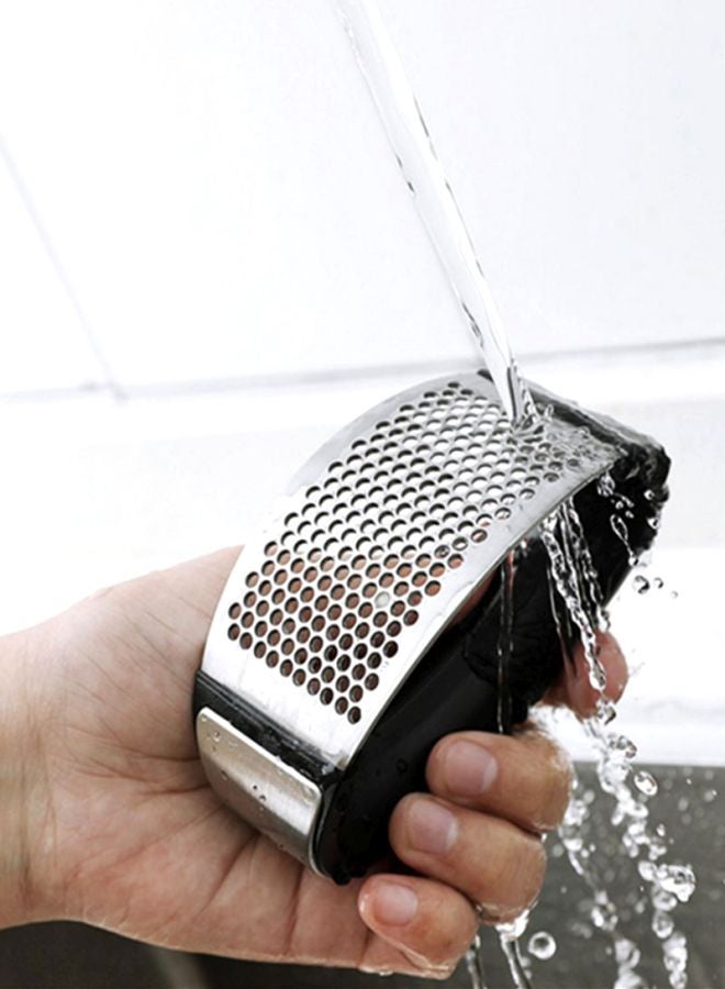 Sharpdo Stainless Steel Garlic Press Silver/Black 5.1x6.9x10.8cm - Image 2