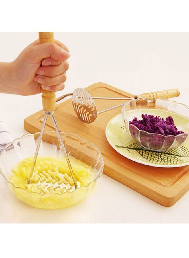 Cool Baby - Stainless Steel Potato Masher Silver/Beige 25x8cm - Image 1