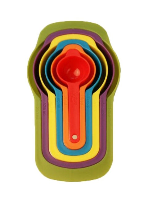 6-Piece Measuring Spoon Set Green/Yellow/Blue 17x10x6cm
