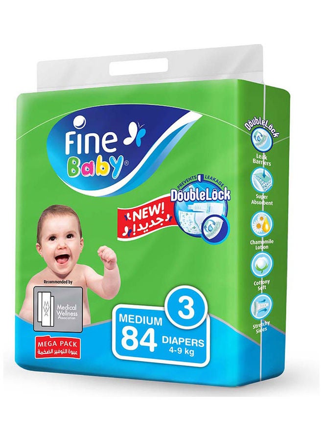 84-Piece Diaper Double Lock Medium, Size 3, 4 to 9 KG - v1615521564/N45135313A_1