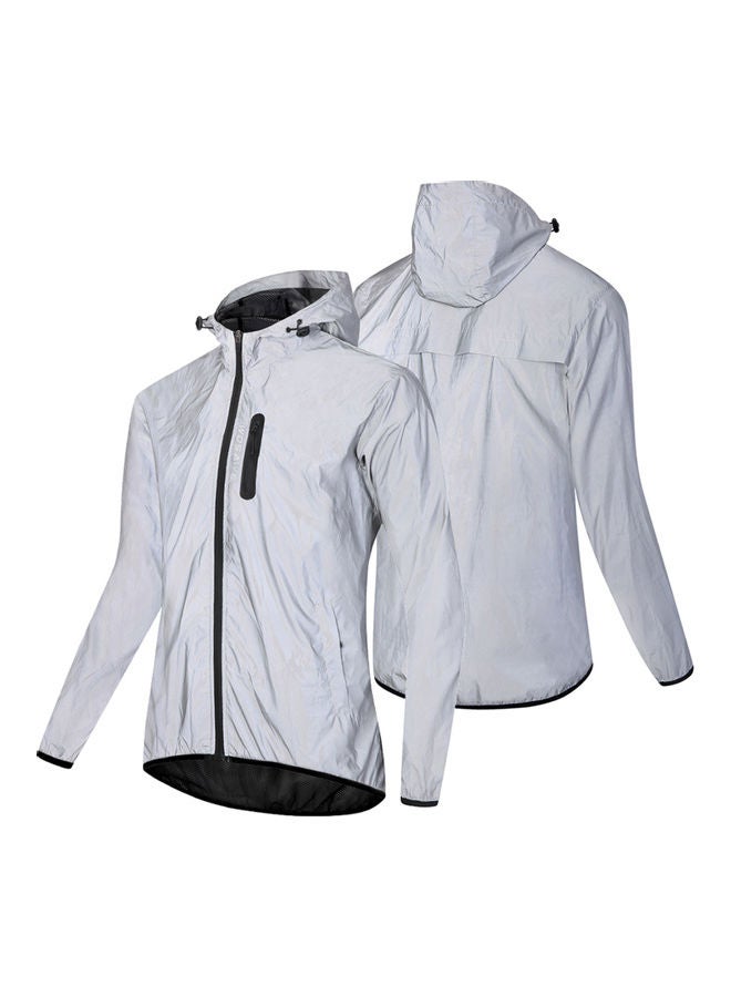 Waterproof Reflective Hooded Jacket XL - Image 1