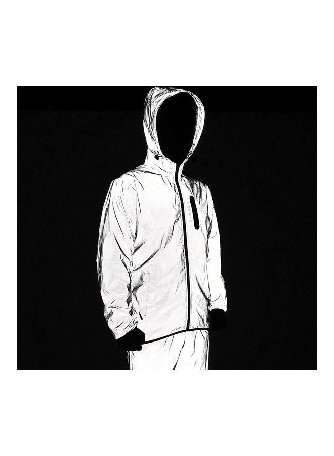 Waterproof Reflective Hooded Jacket M - Image 4