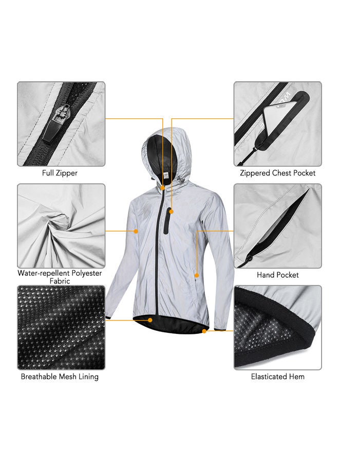 Generic Waterproof Reflective Hooded Jacket L  - Image 3