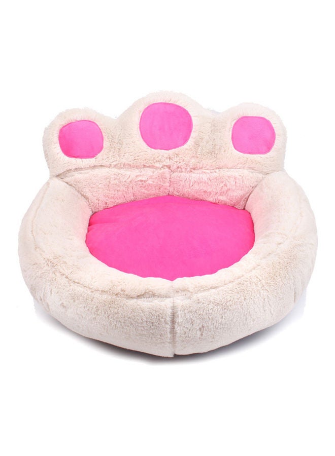 سرير قابل للغسل للكلاب والقطط أبيض/ وردي M