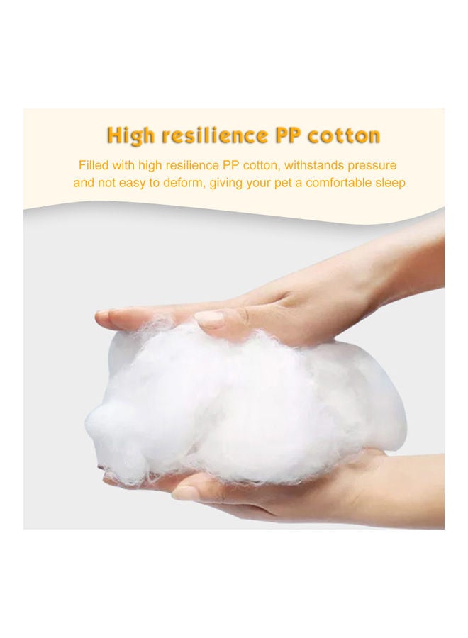 سرير دائري قابل للغسل للجراء والقطط الصغيرة رمادي 18بوصة - Image 2