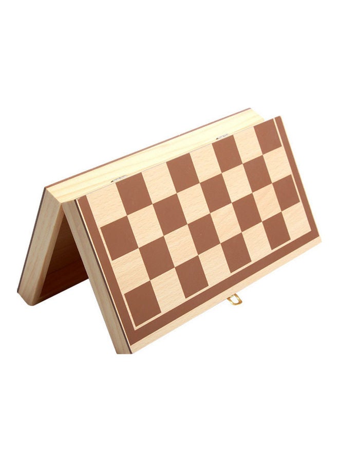 طقم شطرنج خشبي عالِ الجودة بتصميم قابل للطي - Image 2