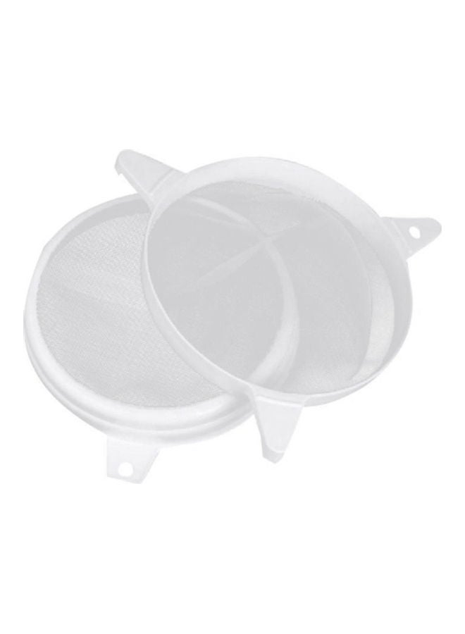 Double Mesh Honey Strainer White - Image 1