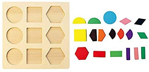 Beauenty 3 Packs Wooden Multifunction Children Math Shapes Geometric Puzzle Learning Education Toys  - Image 3