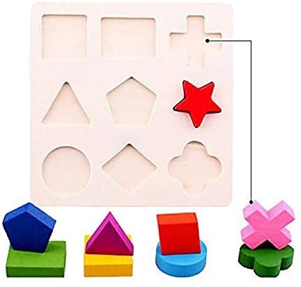 Beauenty 3 Packs Wooden Multifunction Children Math Shapes Geometric Puzzle Learning Education Toys  - Image 4