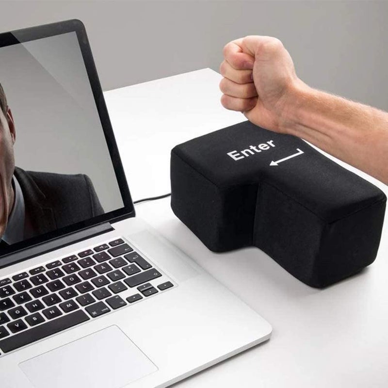 Beauenty Slow Rising Big Usb Enter Key Anti Stress Relief Button Pillow - Image 2