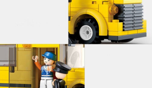 Beauenty YPZ5833 Mini School Bus Building Blocks Toy 3+ Years  - Image 5