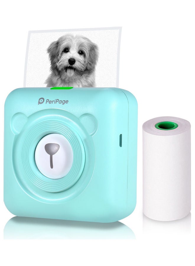 PeriPage Mini Pocket Wireless Thermal Printer Mint Green/White  - Image 1