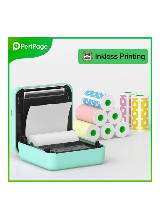 PeriPage Mini Pocket Wireless Thermal Printer Mint Green/White  - Image 2