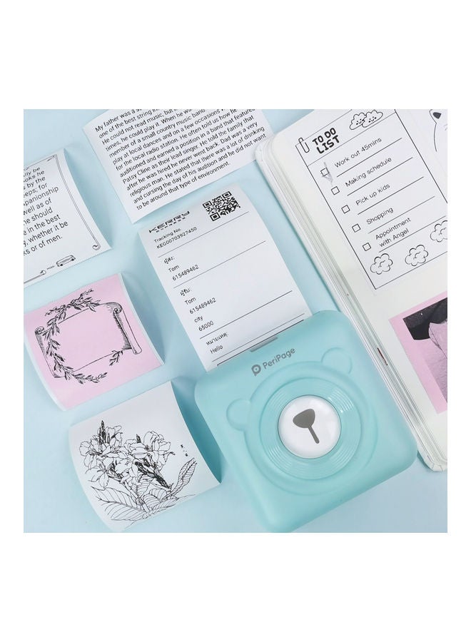 PeriPage Mini Pocket Wireless Thermal Printer Mint Green/White  - Image 4