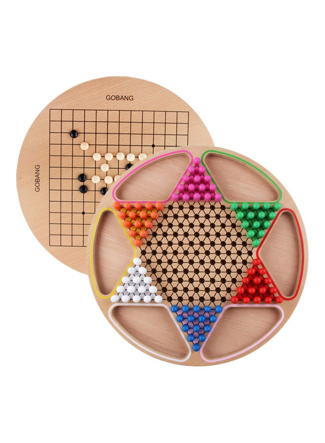 2 In 1 Chinese Checker Wooden Board Game - Image 1