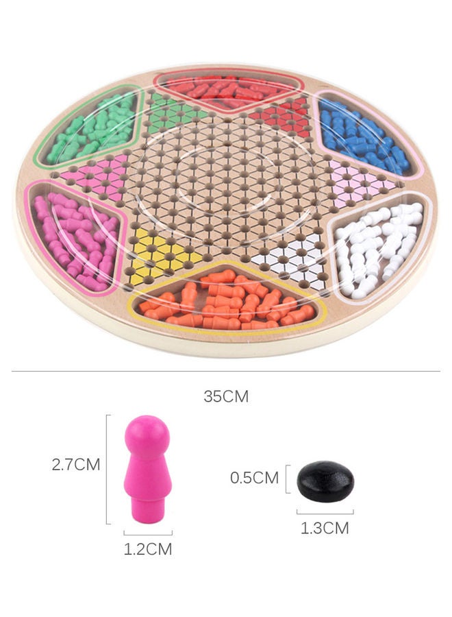 2 In 1 Chinese Checker Wooden Board Game - Image 4