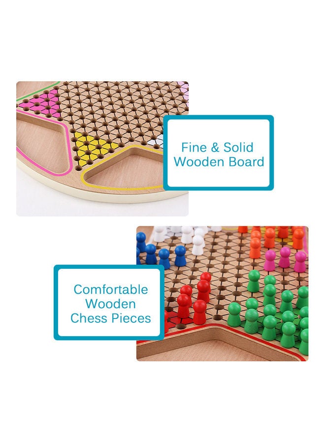 2 In 1 Chinese Checker Wooden Board Game - Image 5