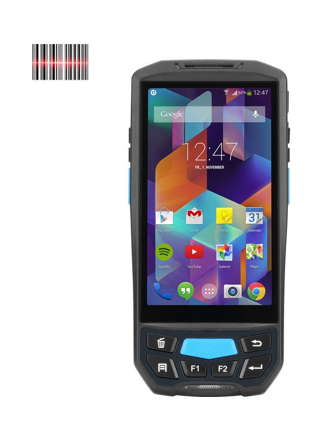 Android 8.1 PDA Handheld POS System With Bar Code Scanner Black 