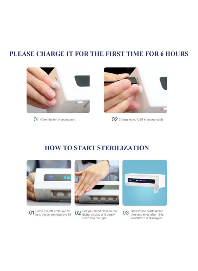 Intelligent Photocatalyst Toothbrush Sanitizer White 24.3 X 8 X 13cm - Image 4
