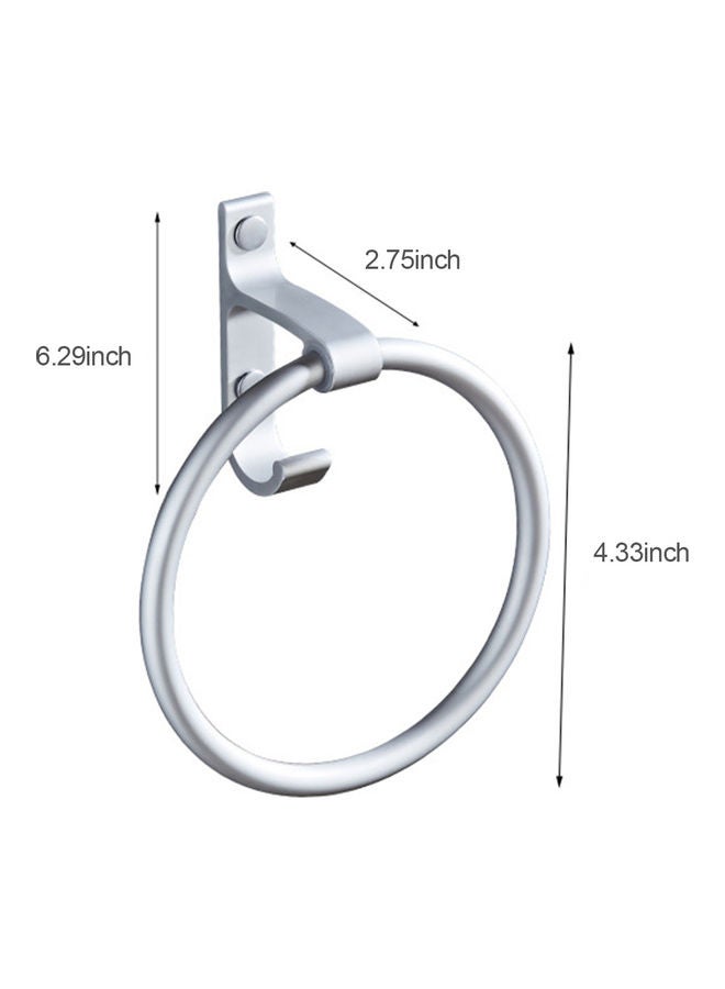 Ring Shaped Towel Hanger Silver 16 X 7 X 16cm - Image 2