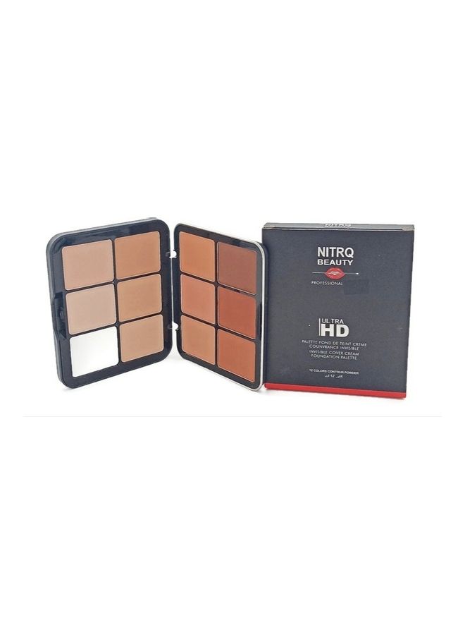 Nitrq Beauty HD Ultra Palette 12 Colours Contour Powder Multicolour - Image 2