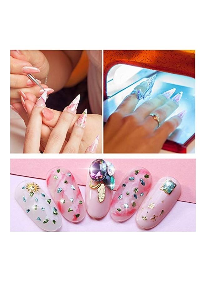 فرش لفن الأظافر من 15 قطعة مع أقلام تنقيط من 5 قطع متعدد الألوان - Image 3