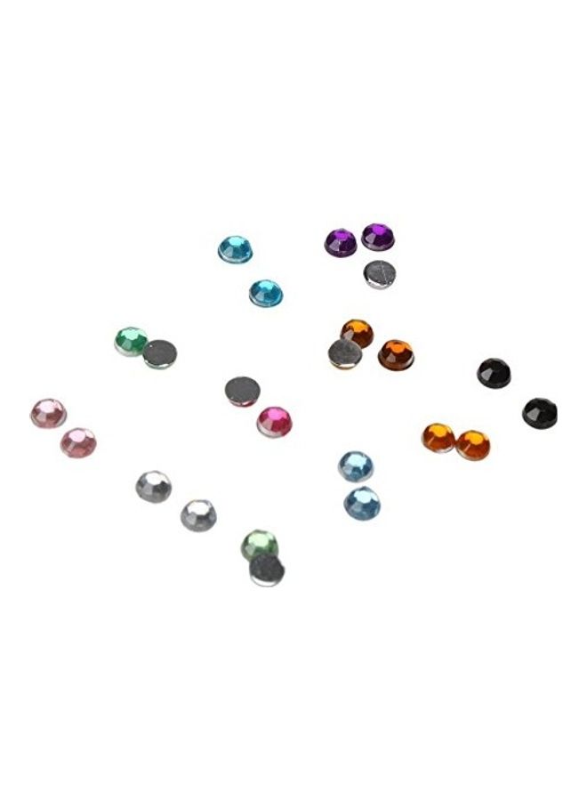 3000 Piece 2mm 12 Color Nail Art Glitter Rhinestones Tips With Dotting Pen + Tweezer Multicolour - Image 2