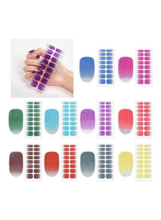 Generic - 320 Piece Full Wraps Nail Art Stickers Multicolour - Image 1