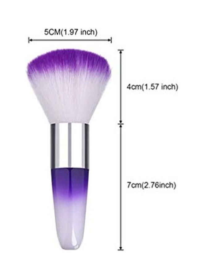 فرشاة ناعمة لإزالة الغبار من الأظافر الجل والأكريليك وجل الأظافر بالأشعة فوق البنفسجية بنفسجي/أبيض - Image 4