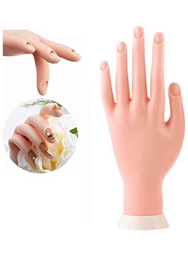 نموذج يد للتدريب على أظافر الأكريليك بيج - Image 1