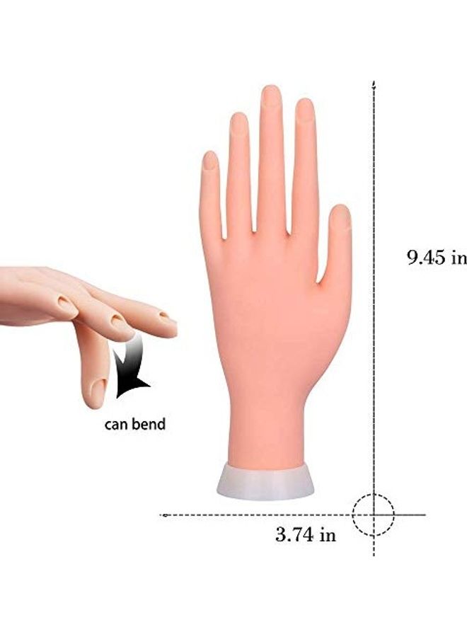 نموذج يد للتدريب على أظافر الأكريليك بيج - Image 2