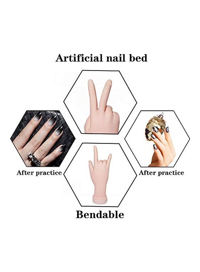 نموذج يد للتدريب على أظافر الأكريليك بيج - Image 4