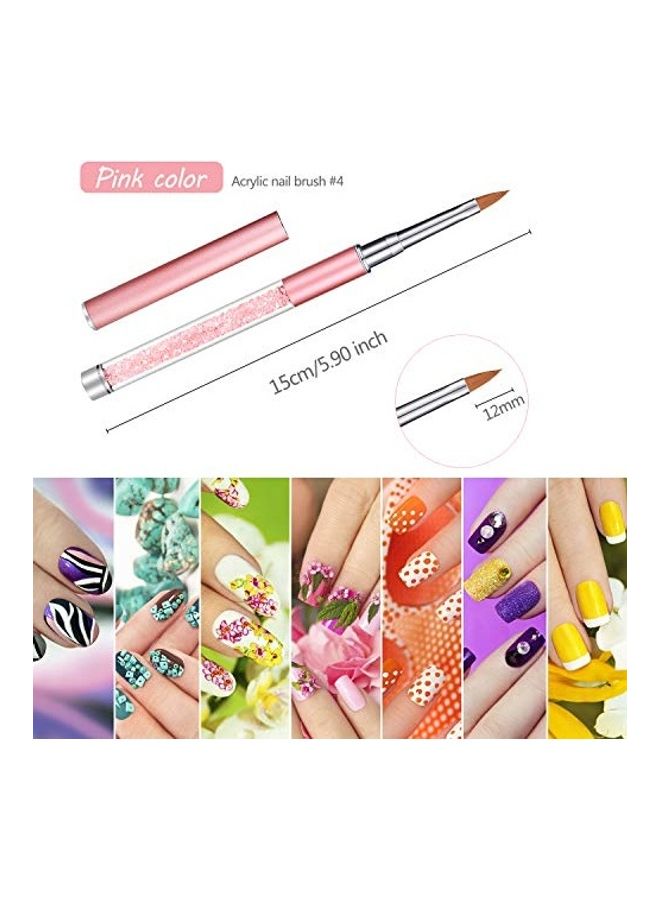 طقم فرش أظافر مرصعة بحجر الراين مكون من 5 قطع متعدد الألوان - Image 3