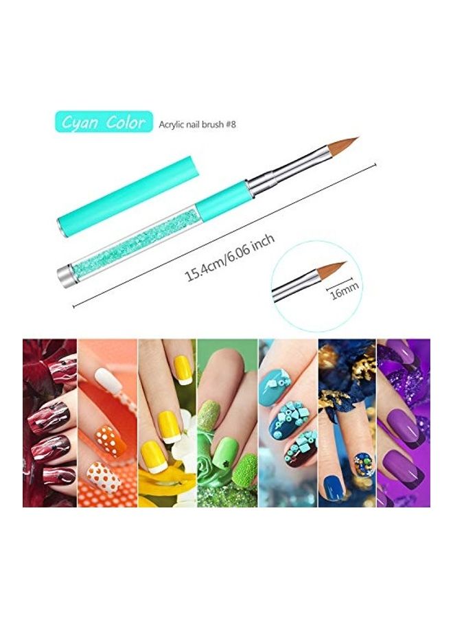 طقم فرش أظافر مرصعة بحجر الراين مكون من 5 قطع متعدد الألوان - Image 4